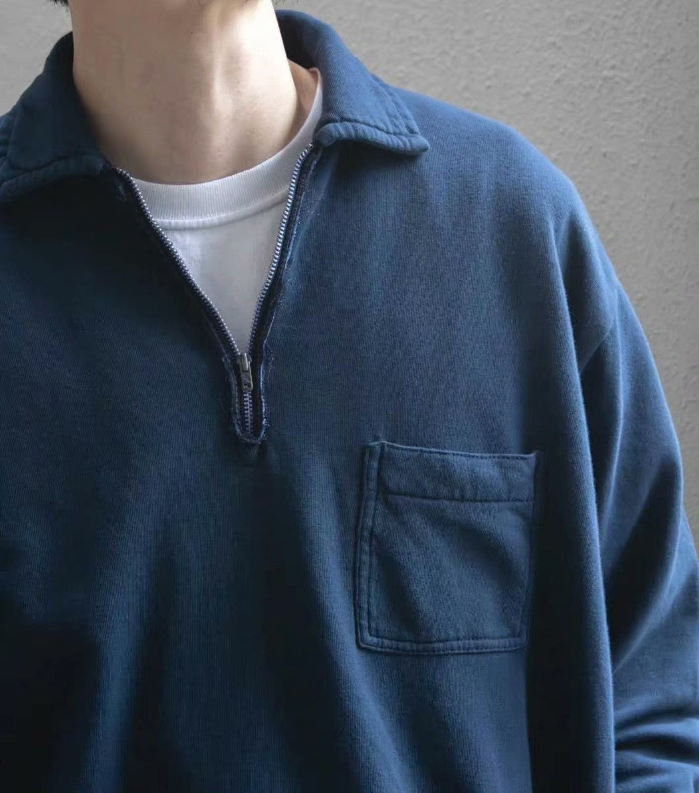 A.PRESSE a.presse 26ss Vintage Half Zip Sweatshirt Size US M / EU 48-50 / 2 - 7 Thumbnail