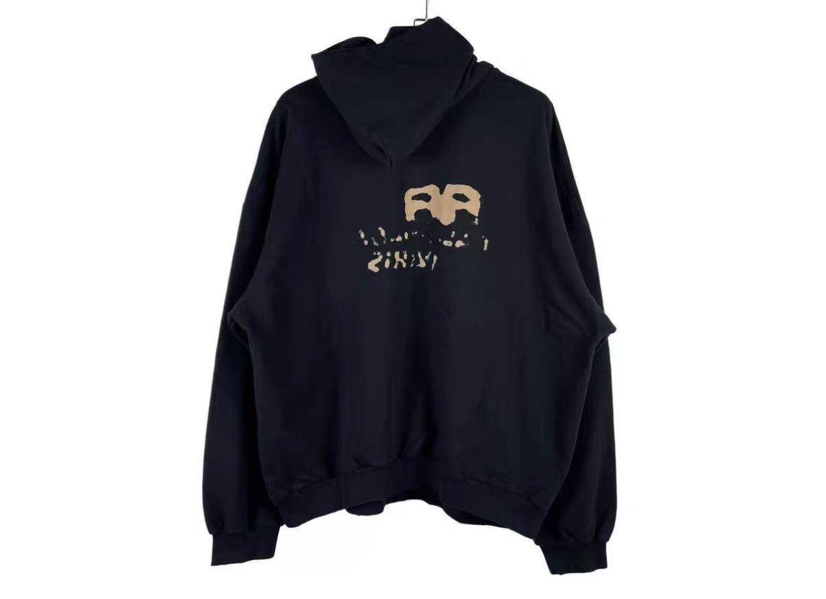 Balenciaga Black Graphic Print Hoodie Size US L / EU 52-54 / 3 - 2 Thumbnail