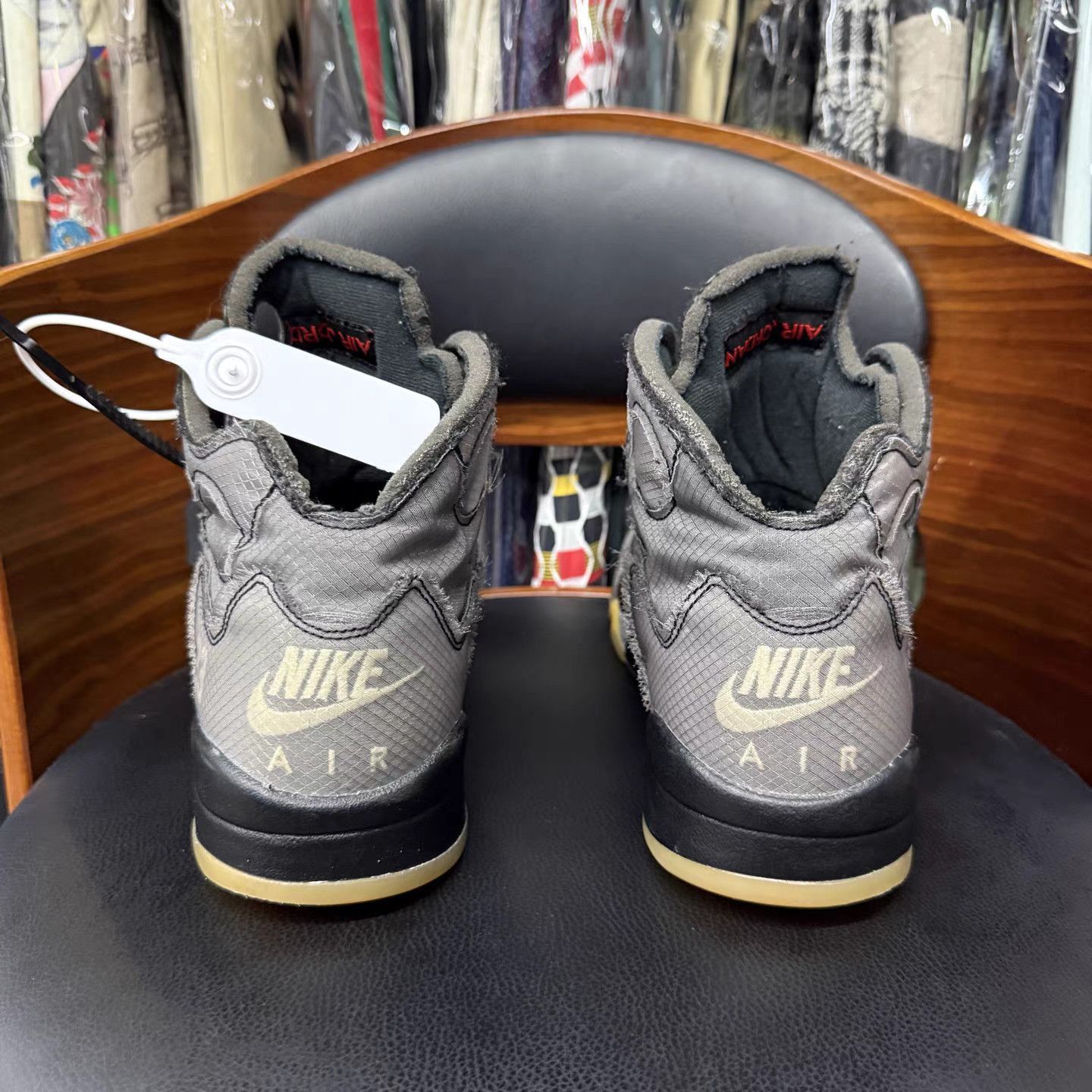 Jordan Brand Gray High-Top Sneakers with Red Laces Size US 9.5 / EU 42-43 - 3 Thumbnail