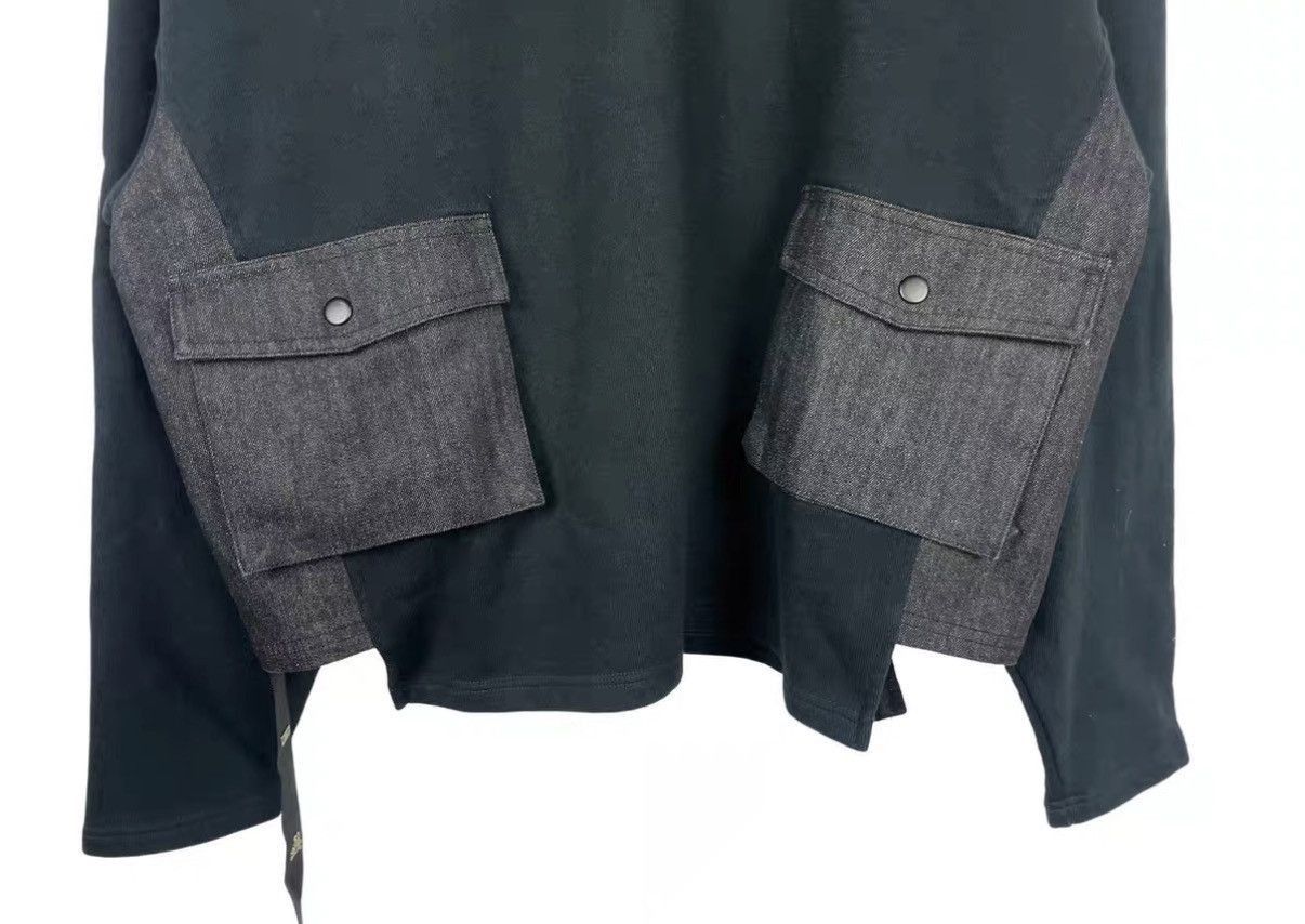 Kith Black Long Sleeve Sweatshirt with Denim Pockets Size US S / EU 44-46 / 1 - 8 Thumbnail