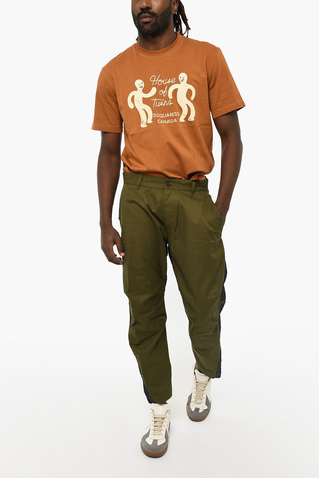 Dsquared2 Double-Fabric Trouser with Belt Loops Size US 33 - 4 Thumbnail