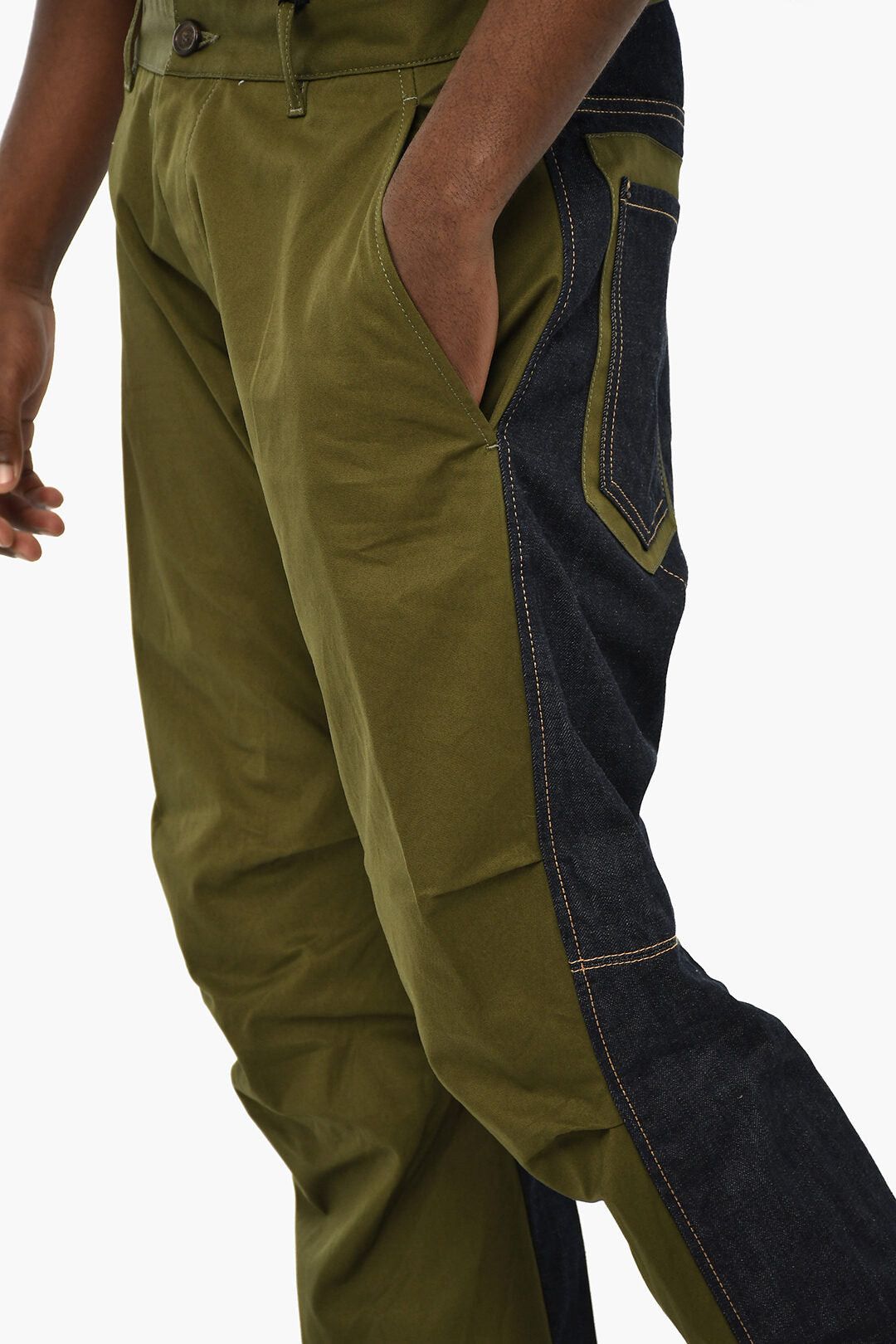 Dsquared2 Double-Fabric Trouser with Belt Loops Size US 33 - 3 Thumbnail