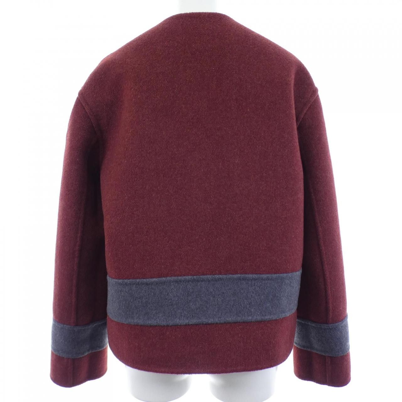 Hermes Hermes Hermes 100% Cashmere Collarless Jacket Textile Outerwear DUTY FREE for USA Size ONE SIZE - 8 Thumbnail