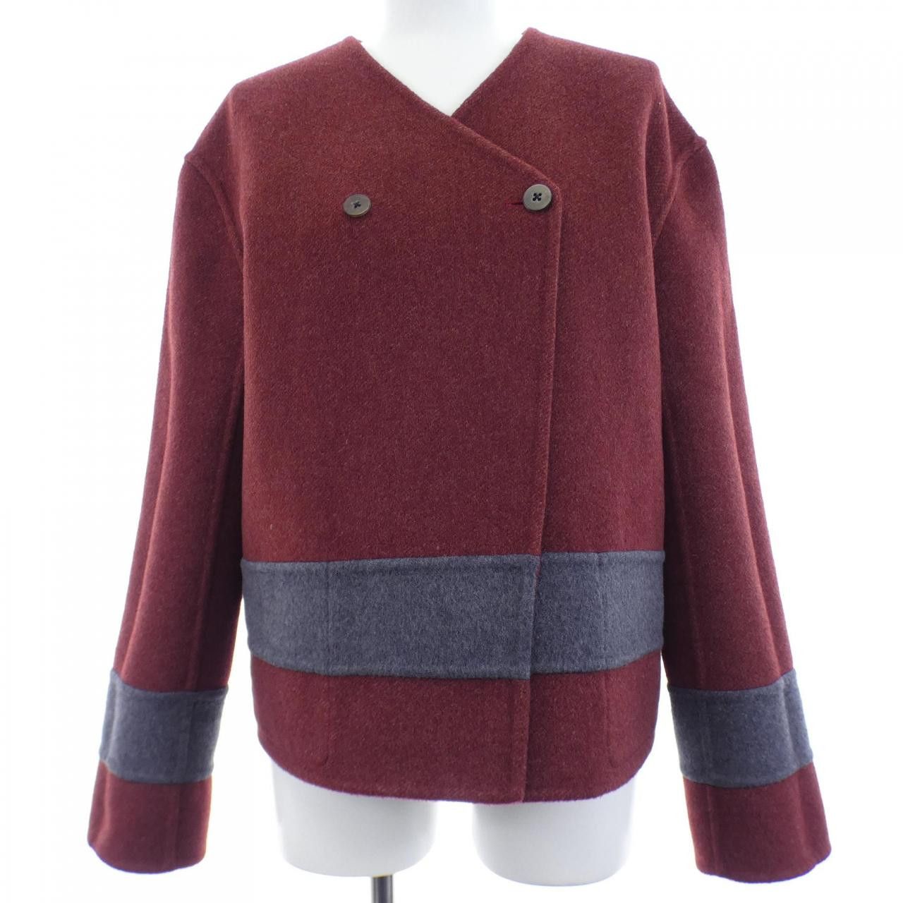 Hermes Hermes Hermes 100% Cashmere Collarless Jacket Textile Outerwear DUTY FREE for USA Size ONE SIZE - 7 Thumbnail