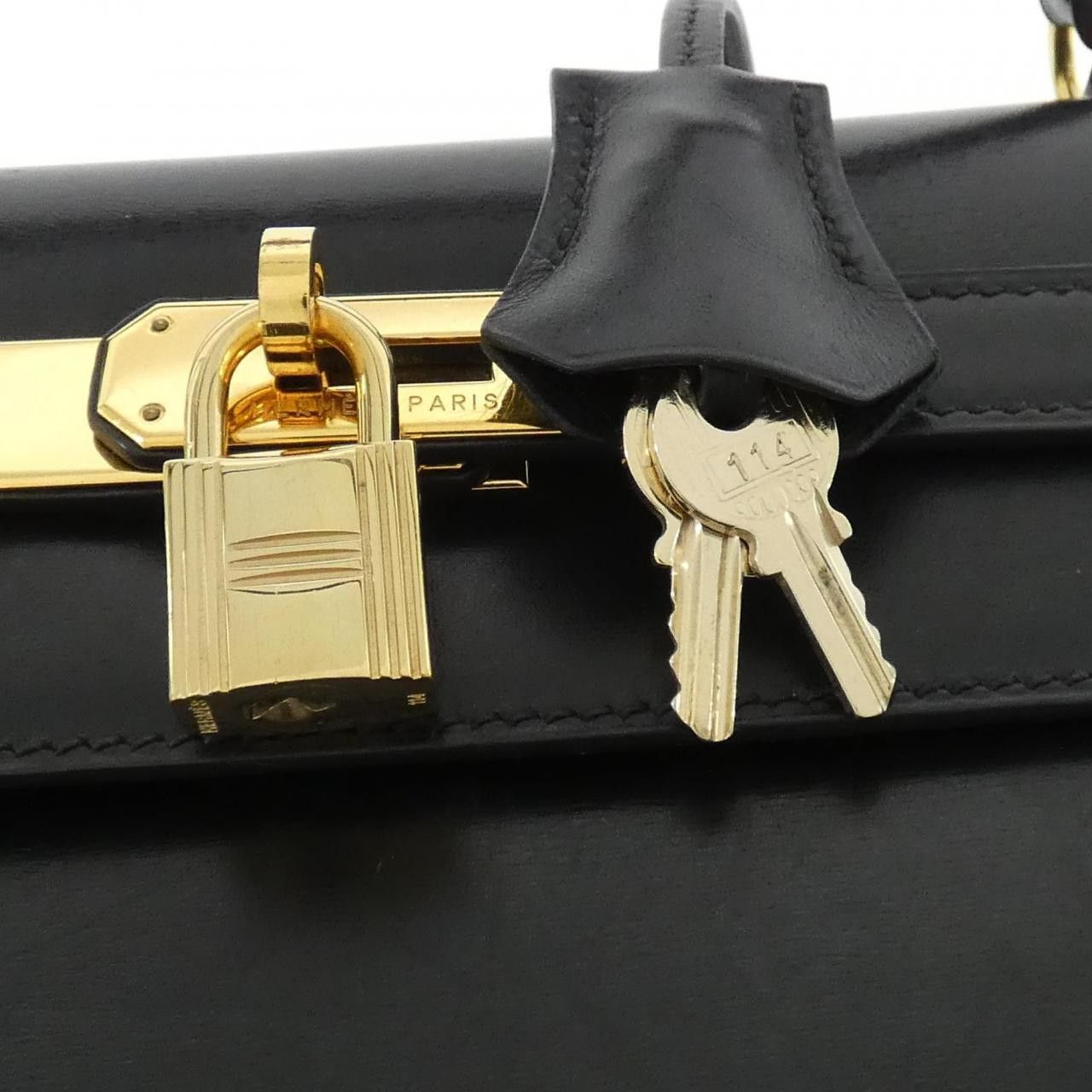 Hermes Hermes Hermes Kelly32 Box Calf Leather Handbag F DUTY FREE for USA Size ONE SIZE - 7 Thumbnail