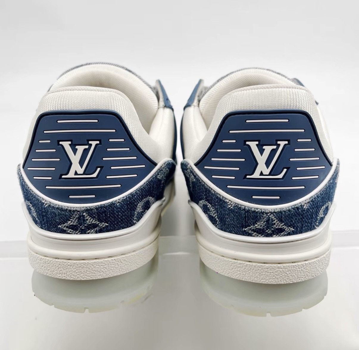 Louis Vuitton Blue Low-Top Sneakers with Pattern Size US 7.5 / EU 40-41 - 7 Thumbnail