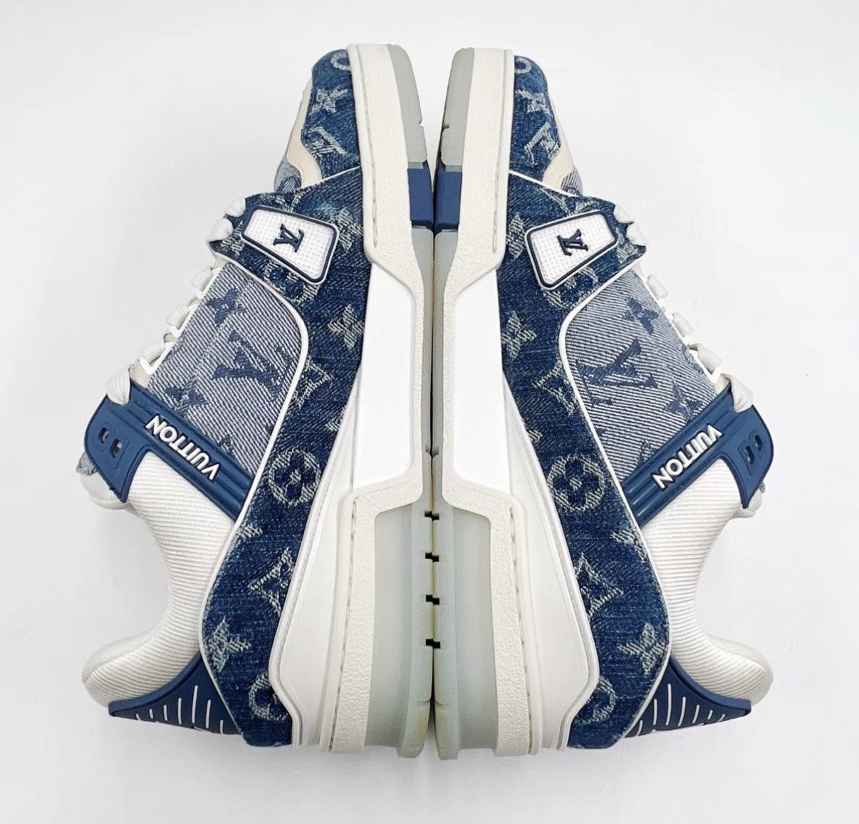 Louis Vuitton Blue Low-Top Sneakers with Pattern Size US 7.5 / EU 40-41 - 5 Thumbnail
