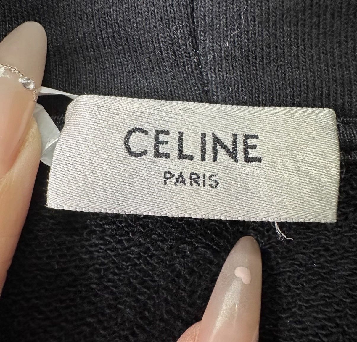 Celine Black Paris Embellished Hoodie Size US M / EU 48-50 / 2 - 4 Thumbnail