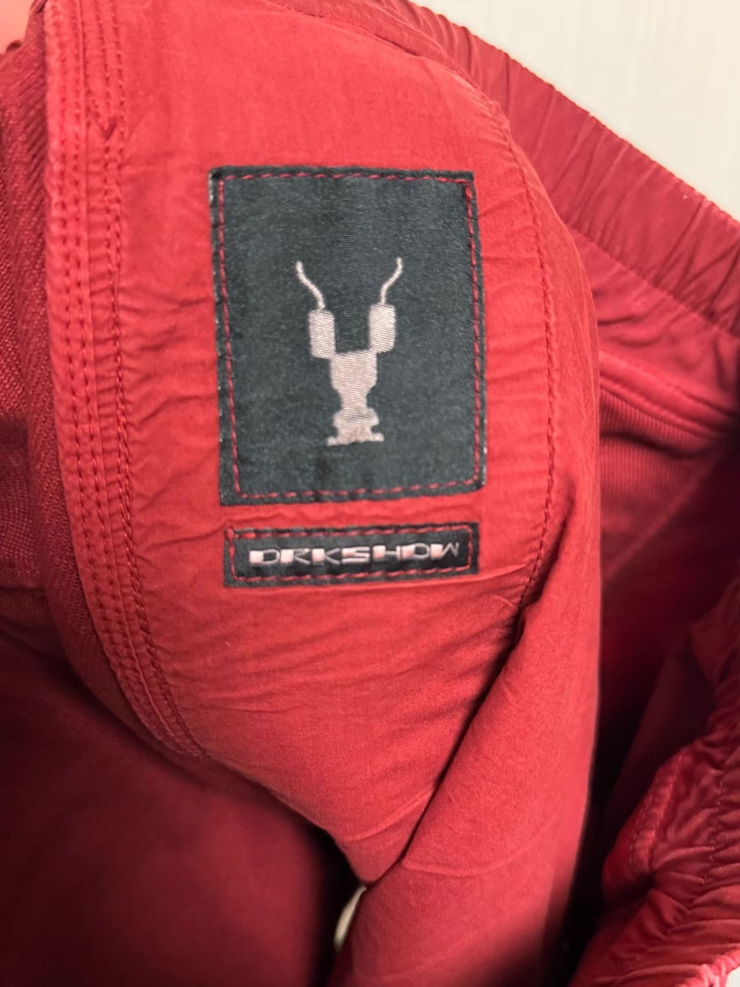Rick Owens Red Tie-Dye Drawstring Shorts Size US 32 / EU 48 - 5 Thumbnail