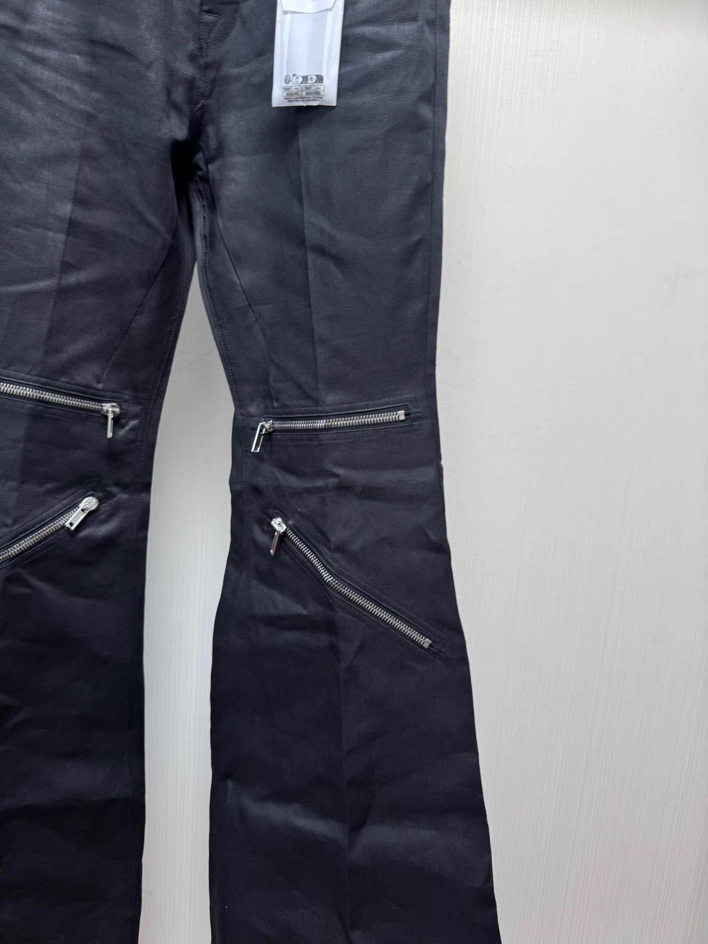 Rick Owens Black Flared Pants with Zipper Accents Size 30 Size US 30 / EU 46 - 3 Thumbnail