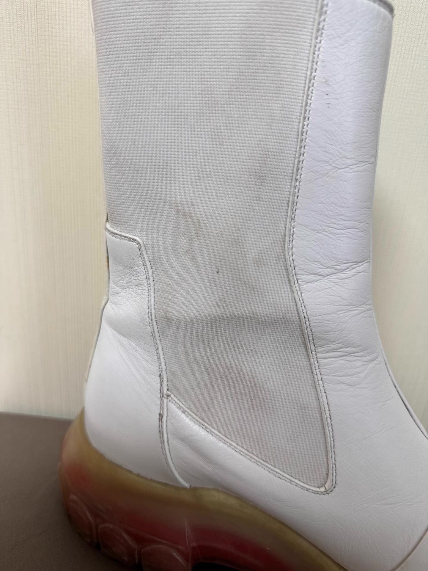Rick Owens White Chunky Sole Ankle Boots Size US 8 / EU 41 - 7 Thumbnail