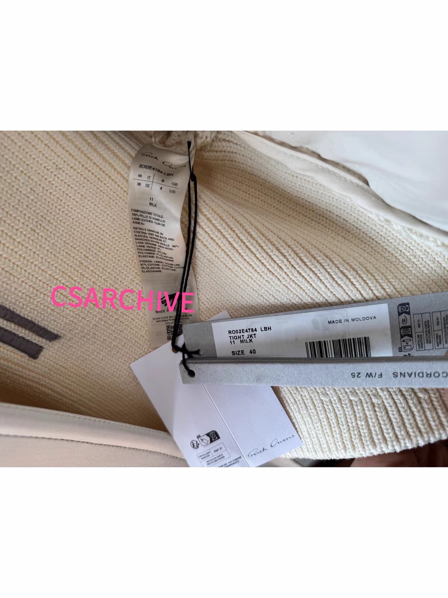 Rick Owens White Structured Cropped Jacket with Ribbed Sleeves Size US XXS / EU 40 - 5 Thumbnail
