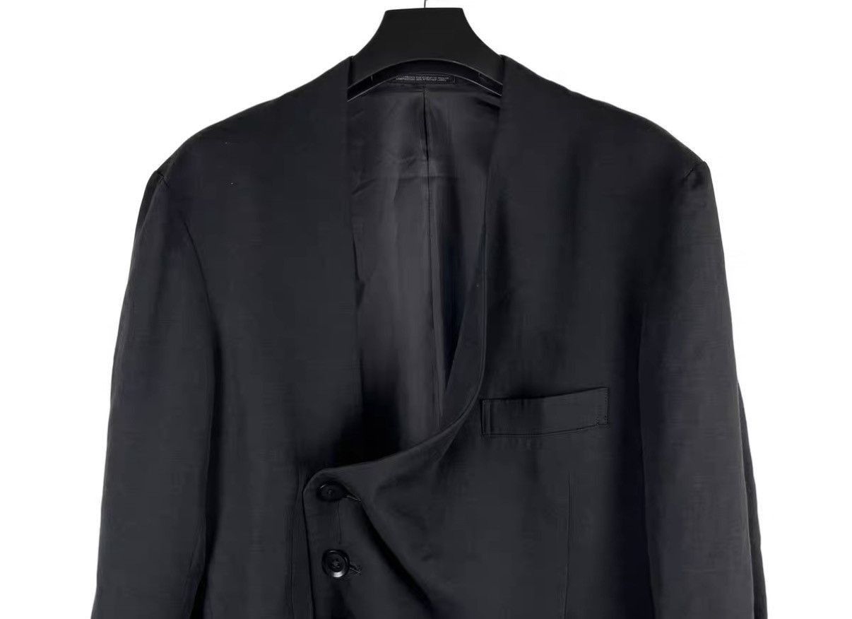 Yohji Yamamoto Black Button-Front Light Jacket Size L Size US L / EU 52-54 / 3 - 3 Thumbnail