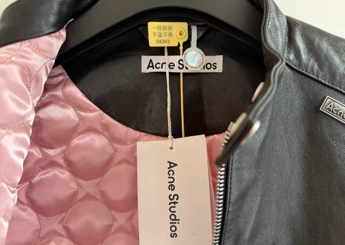 Acne Studios Black Leather Biker Jacket, Size S Size US S / EU 44-46 / 1 - 7 Thumbnail