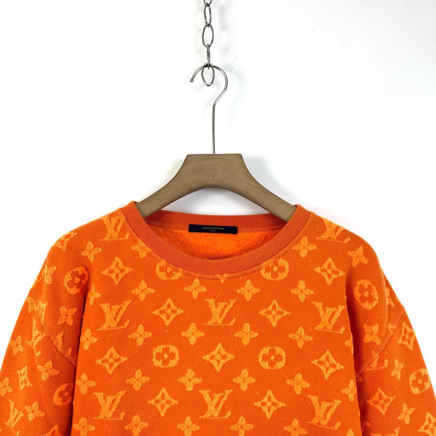 Louis Vuitton Orange Patterned Long Sleeve Sweatshirt Size US M / EU 48-50 / 2 - 3 Thumbnail