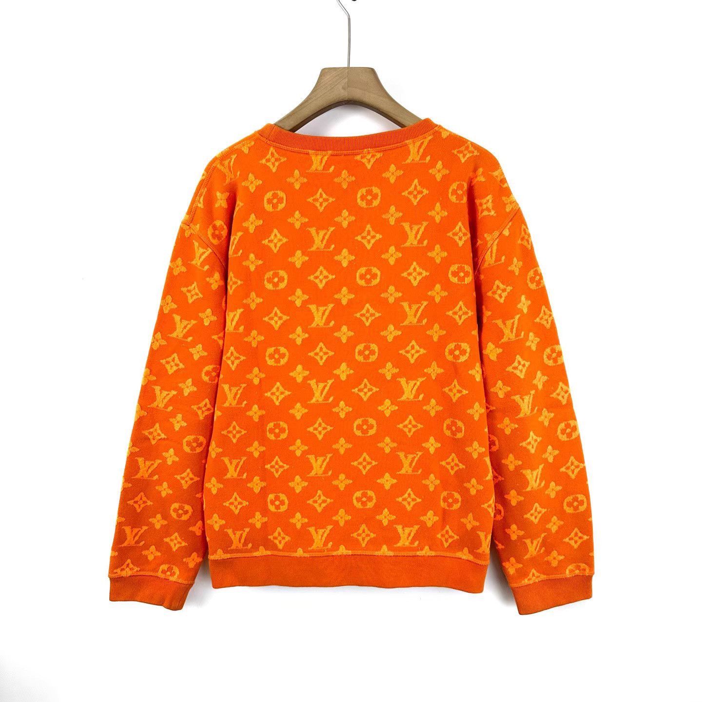 Louis Vuitton Orange Patterned Long Sleeve Sweatshirt Size US M / EU 48-50 / 2 - 2 Thumbnail