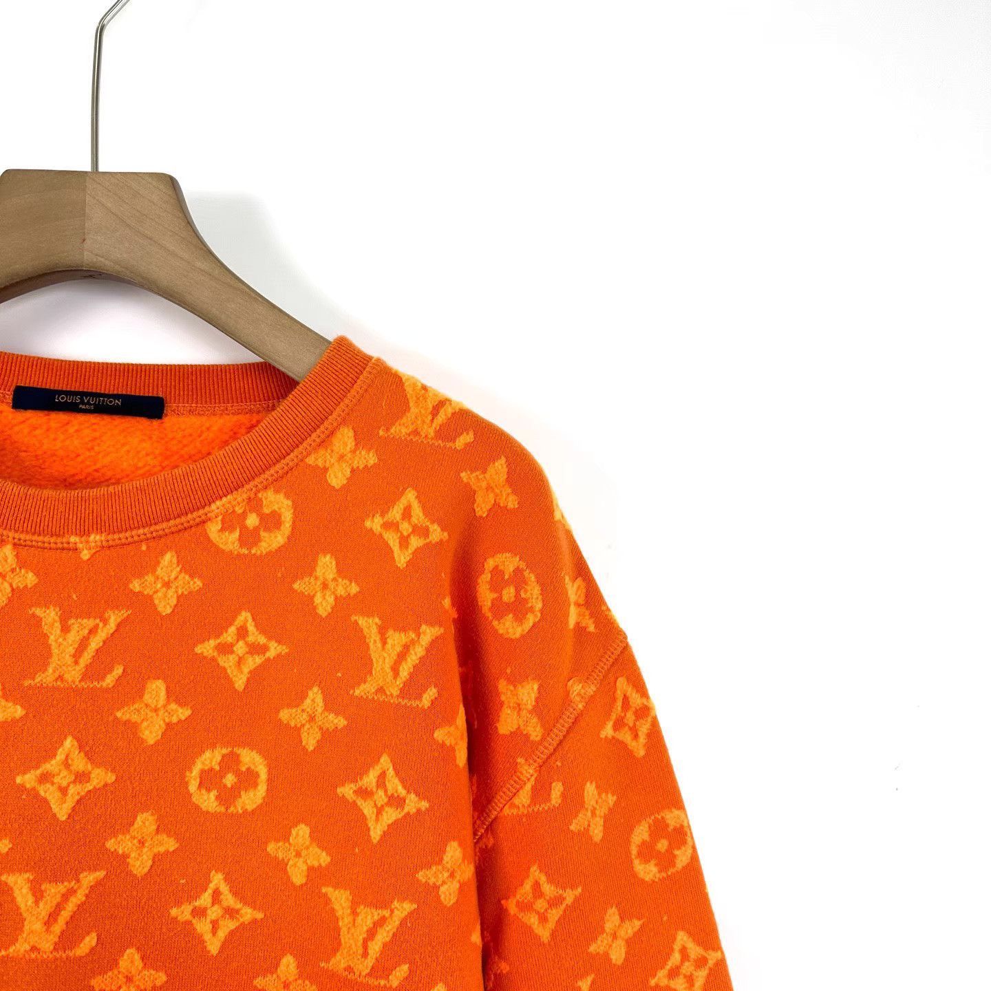 Louis Vuitton Orange Patterned Long Sleeve Sweatshirt Size US M / EU 48-50 / 2 - 4 Thumbnail