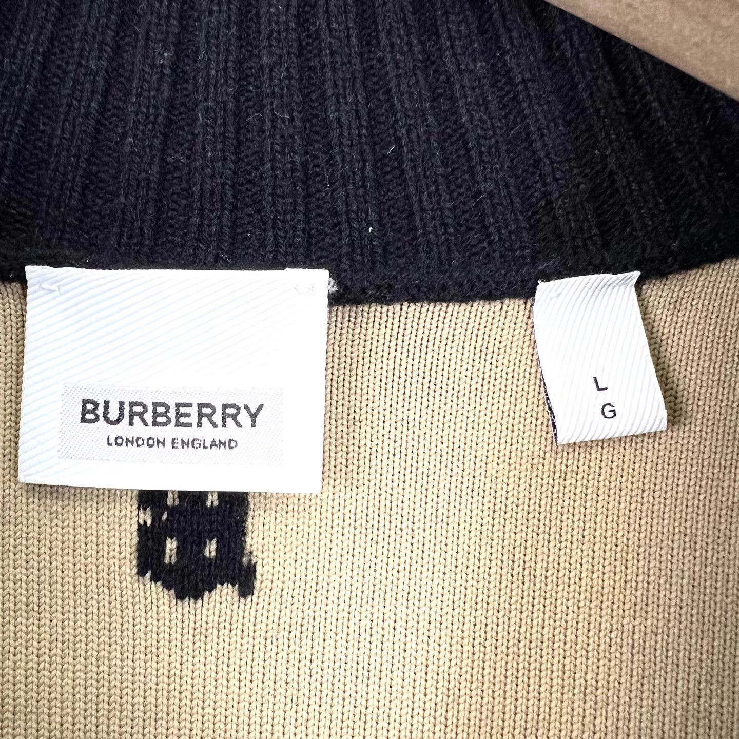 Burberry Black Monogram Pattern Button-Up Cardigan Size US L / EU 52-54 / 3 - 7 Thumbnail