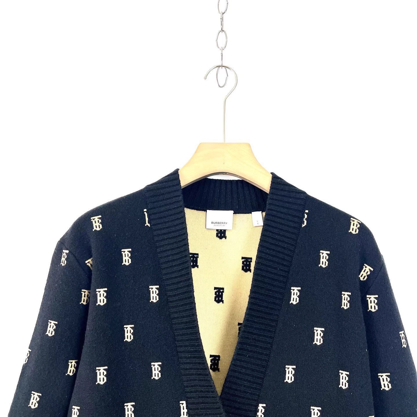 Burberry Black Monogram Pattern Button-Up Cardigan Size US L / EU 52-54 / 3 - 4 Thumbnail