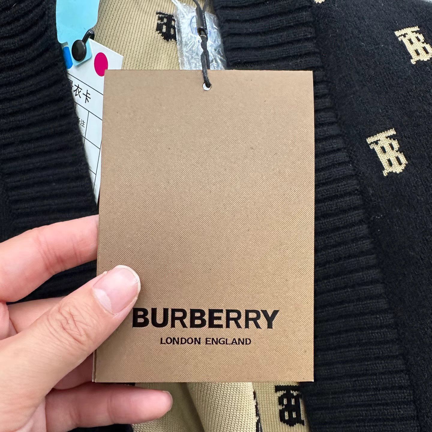 Burberry Black Monogram Pattern Button-Up Cardigan Size US L / EU 52-54 / 3 - 6 Thumbnail