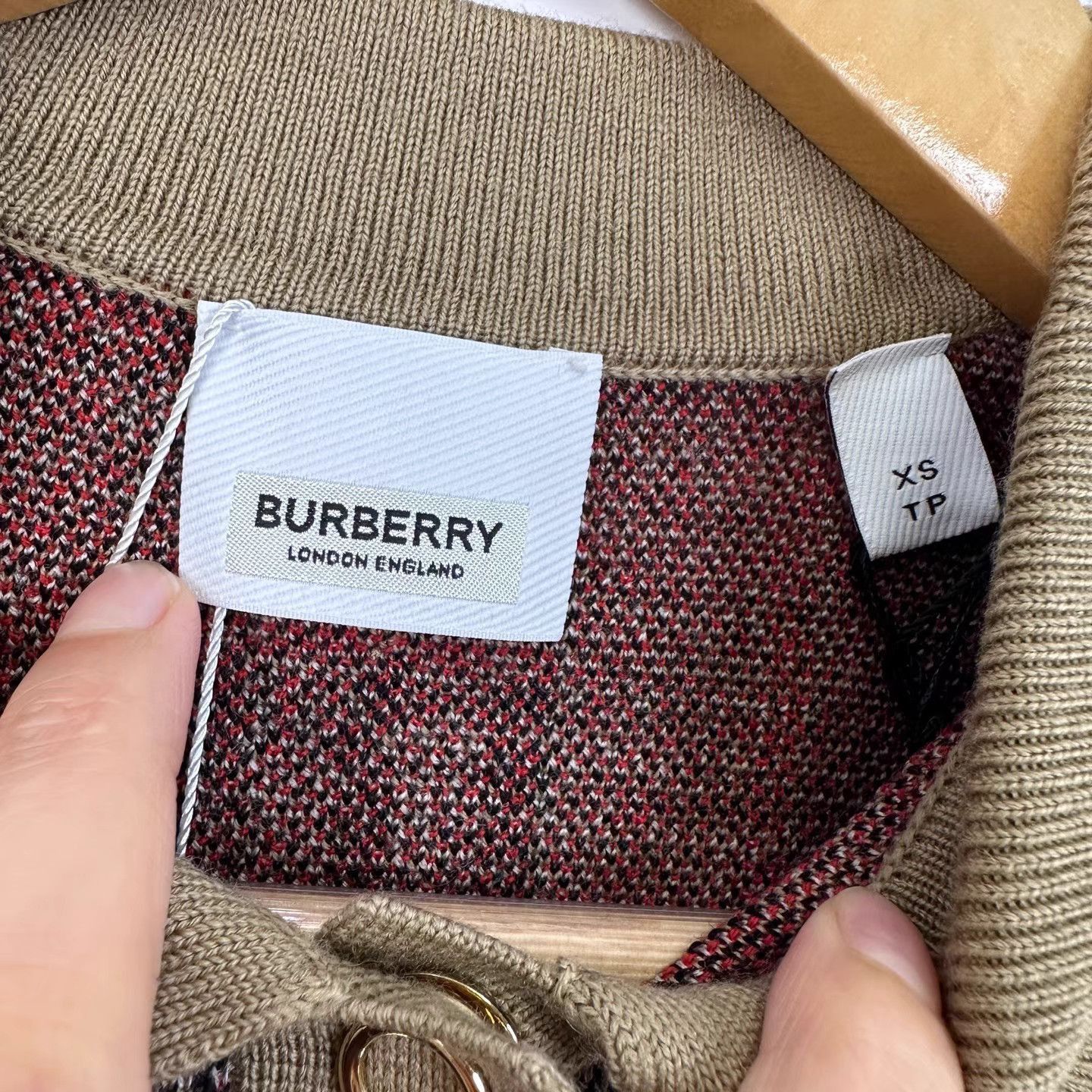 Burberry Beige Plaid Short Sleeve Polo Size US XS / EU 42 / 0 - 5 Thumbnail