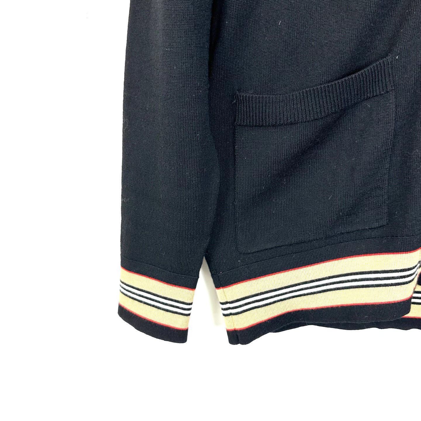 Burberry Black Striped Trim Button-Front Cardigan Size US S / EU 44-46 / 1 - 5 Thumbnail