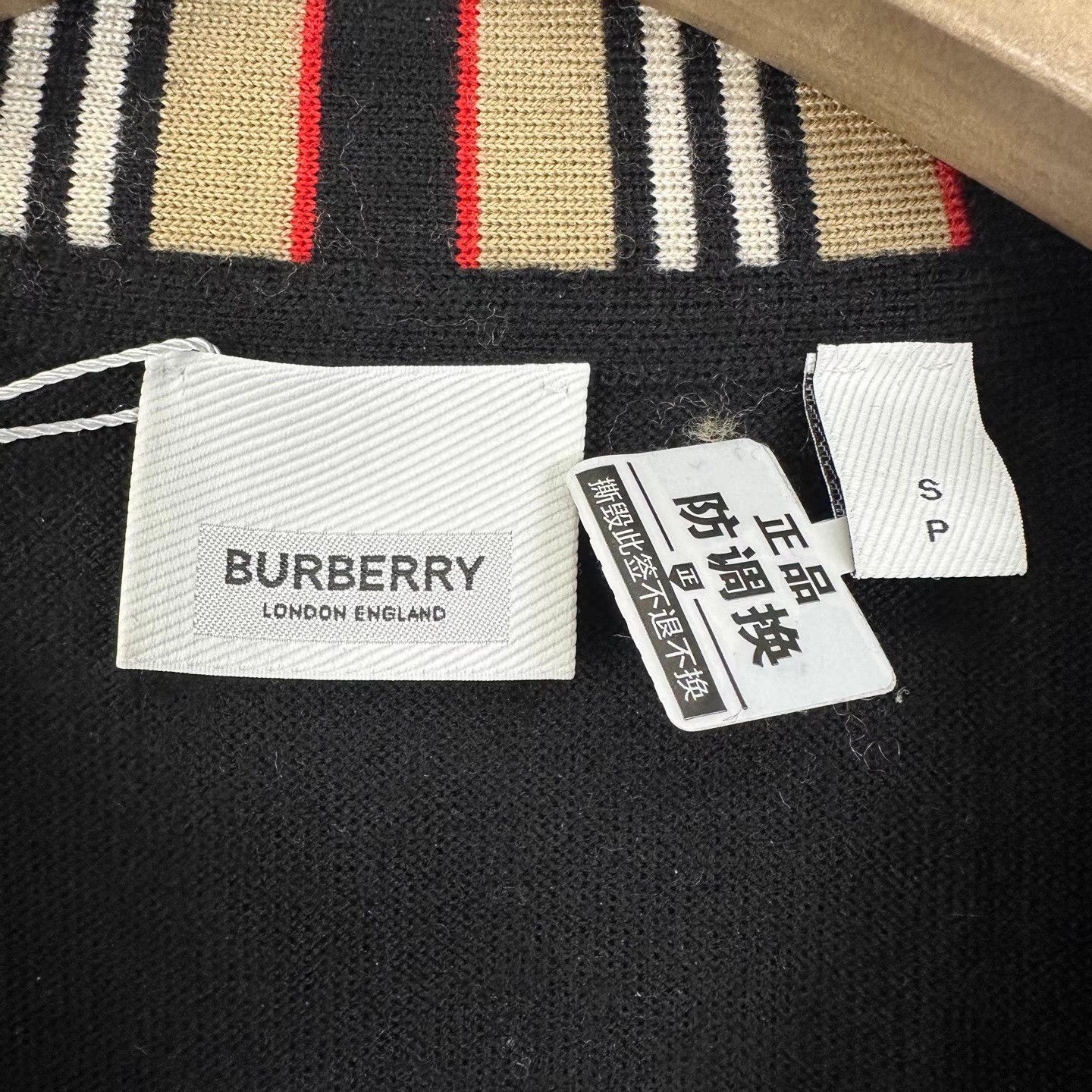 Burberry Black Striped Trim Button-Front Cardigan Size US S / EU 44-46 / 1 - 6 Thumbnail