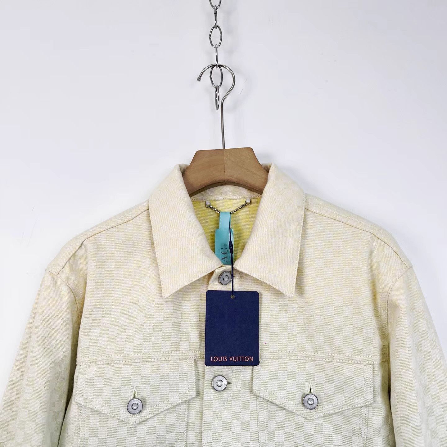 Louis Vuitton Green Checkered Denim Jacket Size M Size US M / EU 48-50 / 2 - 3 Thumbnail