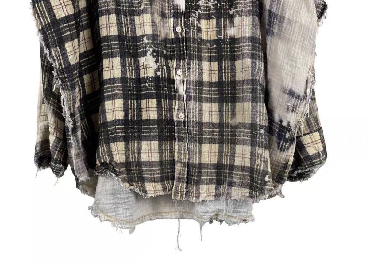 R13 Brown Plaid Distressed Button-Up Shirt Size US S / EU 44-46 / 1 - 4 Thumbnail