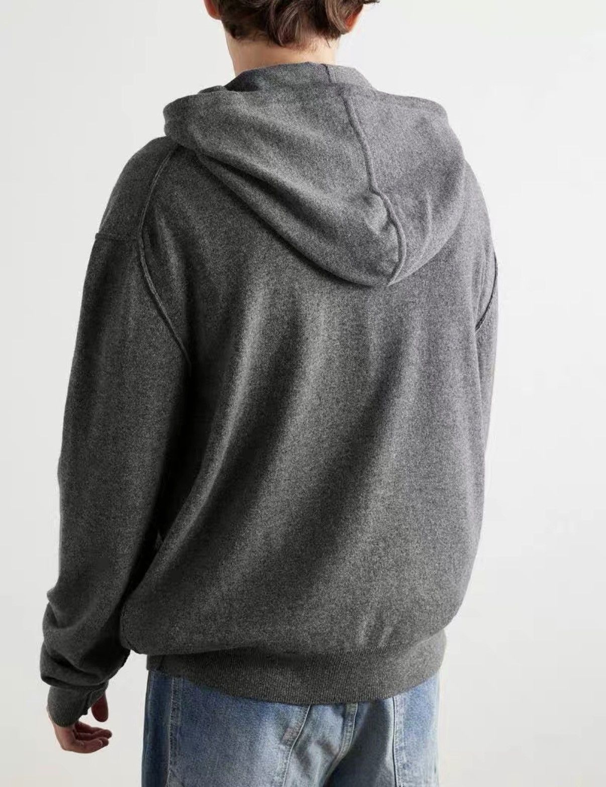 Maison Margiela Gray Oversized Hoodie with Front Pocket Size US XL / EU 56 / 4 - 7 Thumbnail