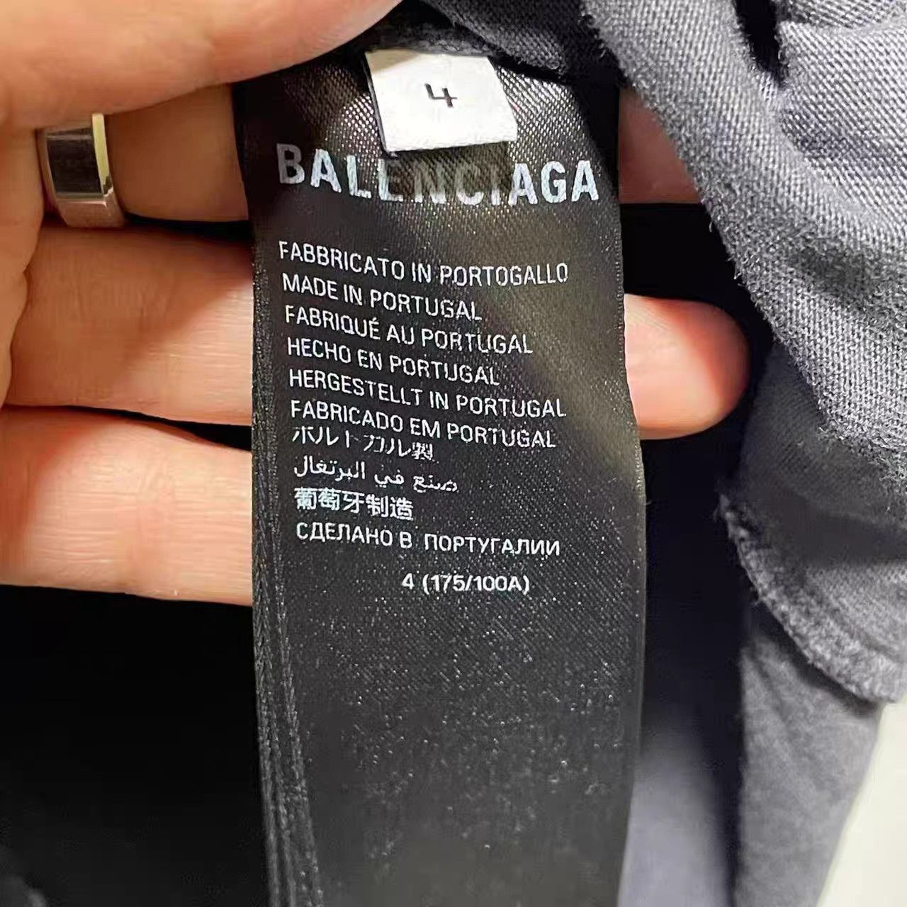 Balenciaga Black Short-Sleeve Shirt with Metal Collar Detail Size US XL / EU 56 / 4 - 5 Thumbnail