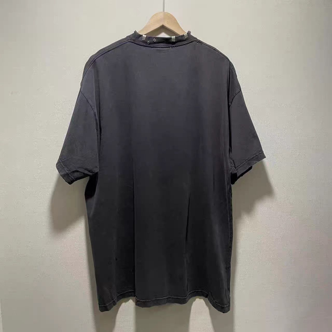 Balenciaga Black Short-Sleeve Shirt with Metal Collar Detail Size US XL / EU 56 / 4 - 2 Thumbnail