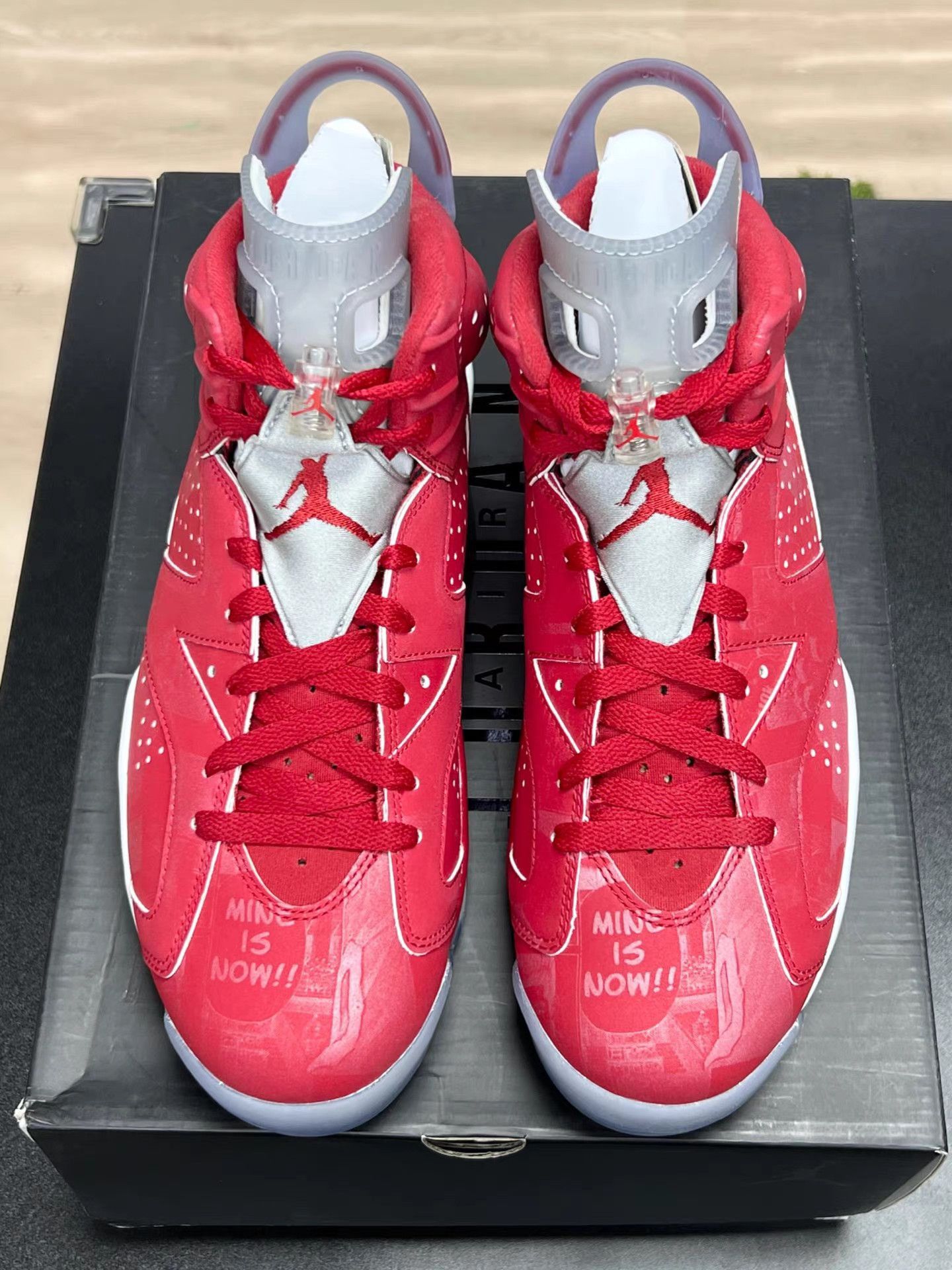 Jordan Brand Red High-Top Sneakers with White Accents Size US 10 / EU 43 - 3 Thumbnail