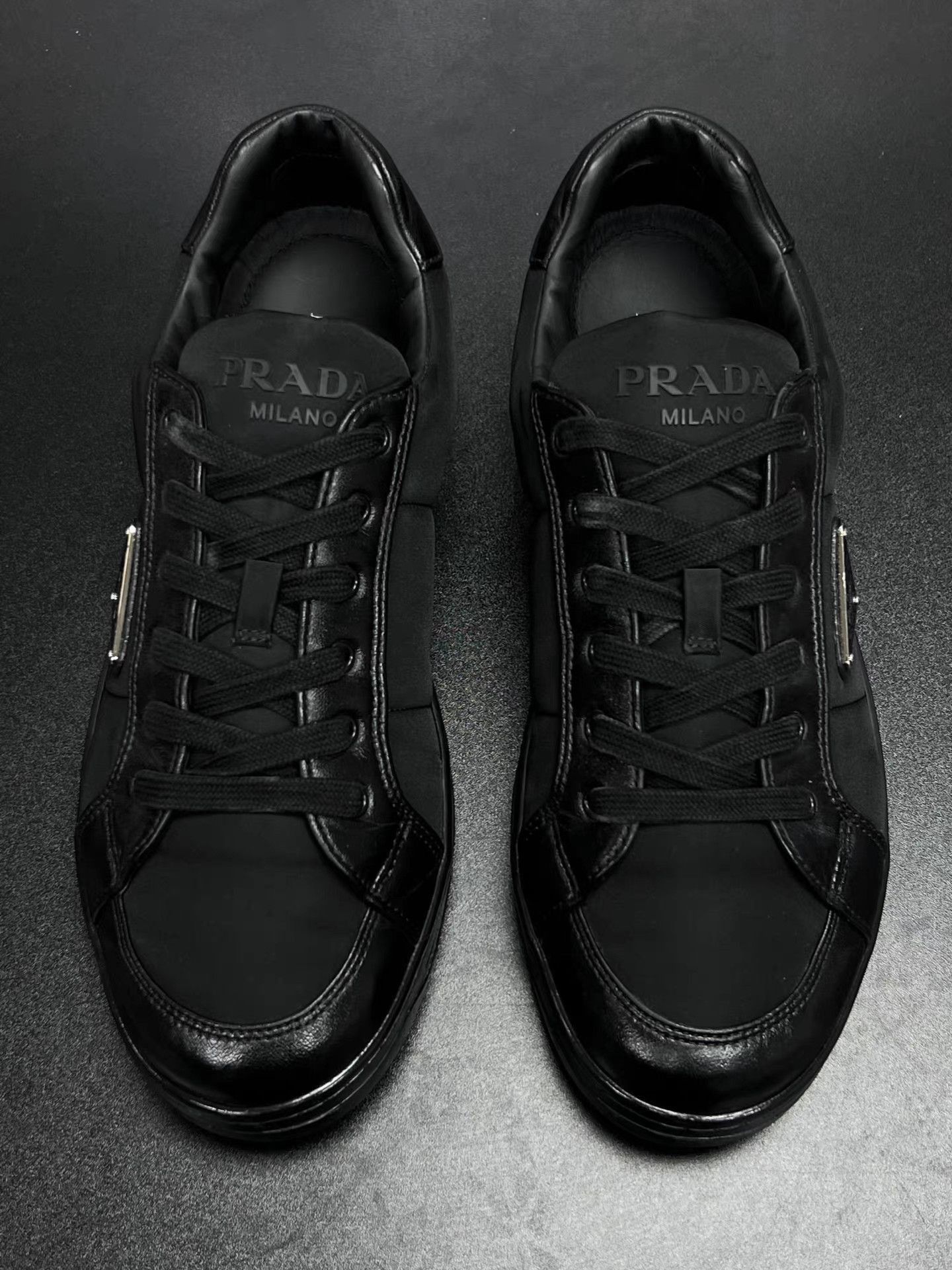 Prada Black Low-Top Sneakers Size 8.5 Size US 8.5 / EU 41-42 - 3 Thumbnail
