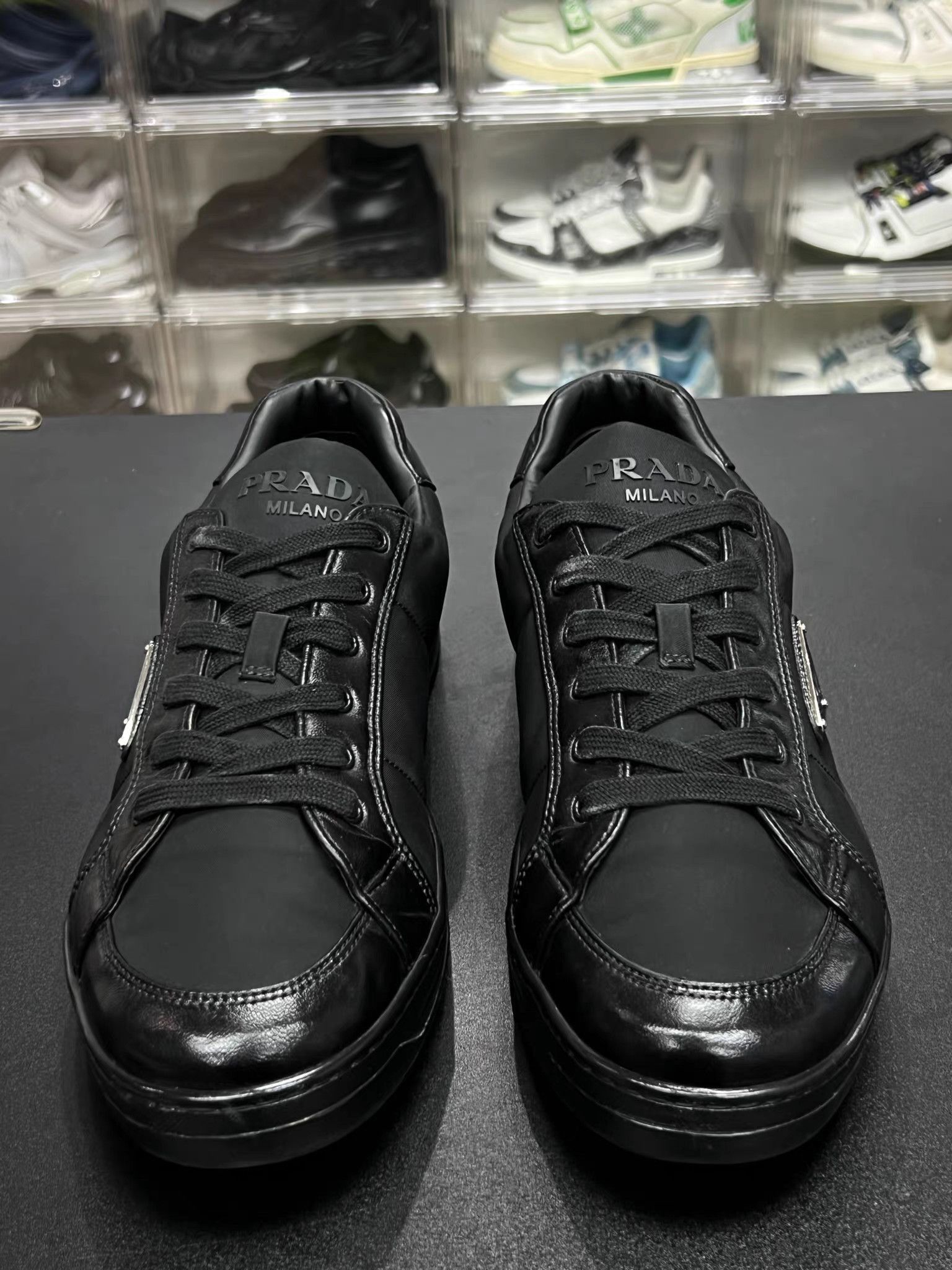 Prada Black Low-Top Sneakers Size 8.5 Size US 8.5 / EU 41-42 - 2 Thumbnail
