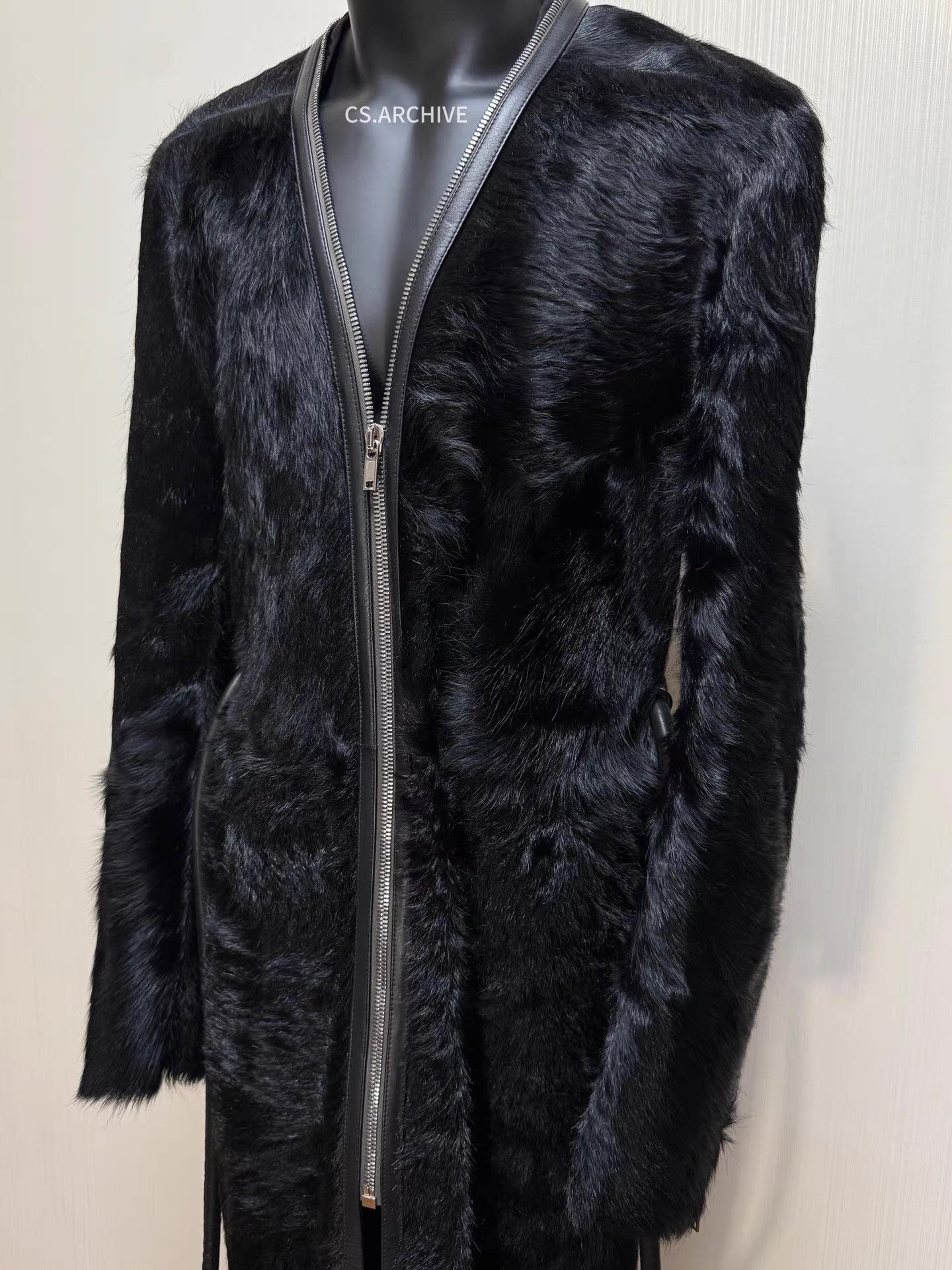 Rick Owens Black Faux Fur Long Coat Size M Size US M / EU 48-50 / 2 - 7 Thumbnail