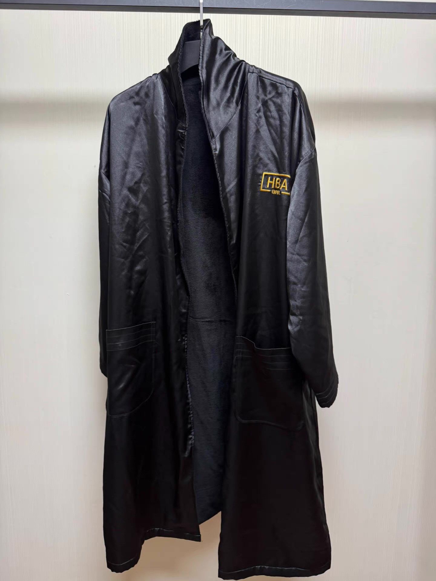 Hood By Air Black Long Cloak with 'I WANT WHAT'S MINE' Embroidery Size US L / EU 52-54 / 3 - 3 Thumbnail