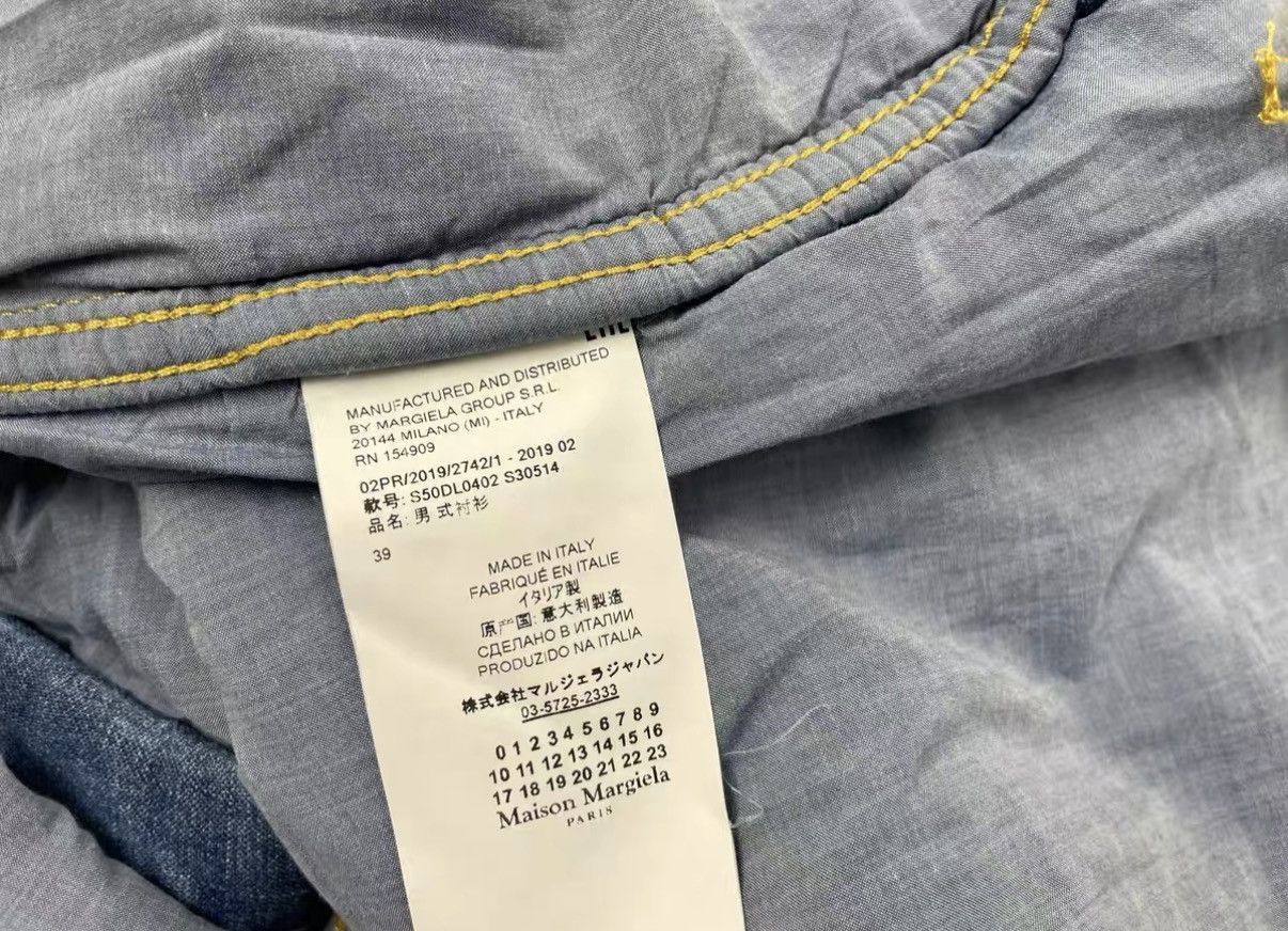 Maison Margiela Blue Denim Long Sleeve Button-Up Shirt Size US M / EU 48-50 / 2 - 6 Thumbnail