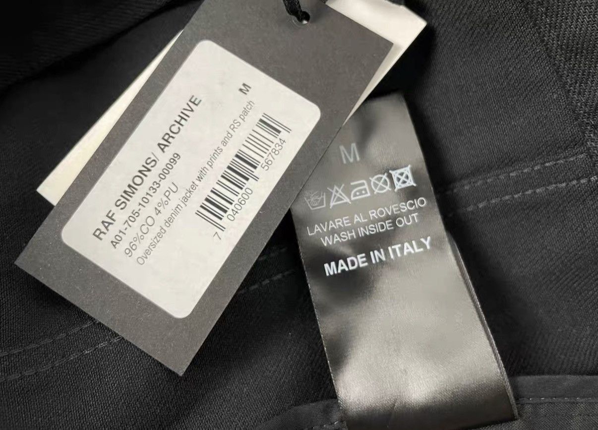 Raf Simons Black Button-Up Jacket with Graphic Patch Detail Size US M / EU 48-50 / 2 - 7 Thumbnail