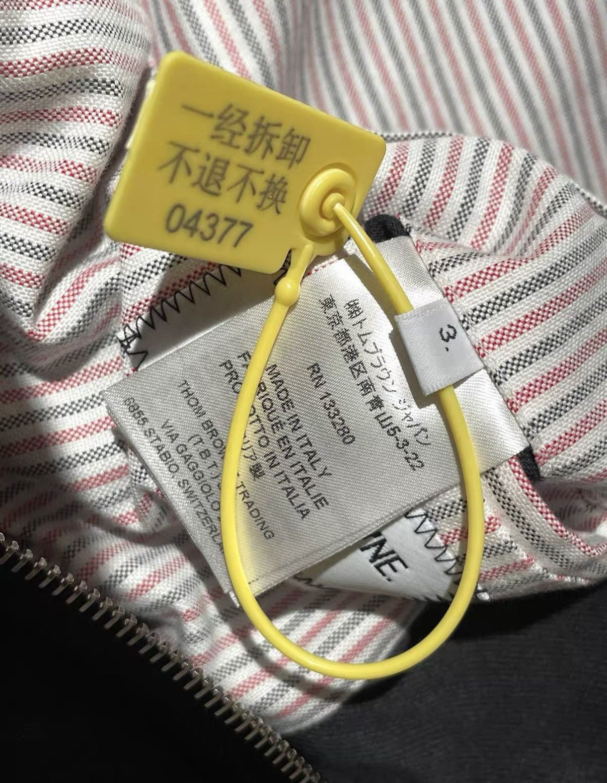 Thom Browne Black Utility Jacket with Corduroy Accents Size L Size US L / EU 52-54 / 3 - 6 Thumbnail
