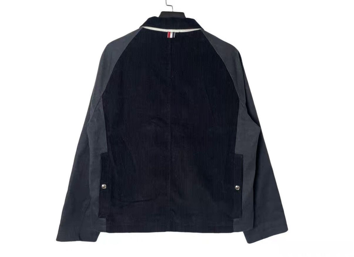 Thom Browne Black Utility Jacket with Corduroy Accents Size L Size US L / EU 52-54 / 3 - 2 Thumbnail