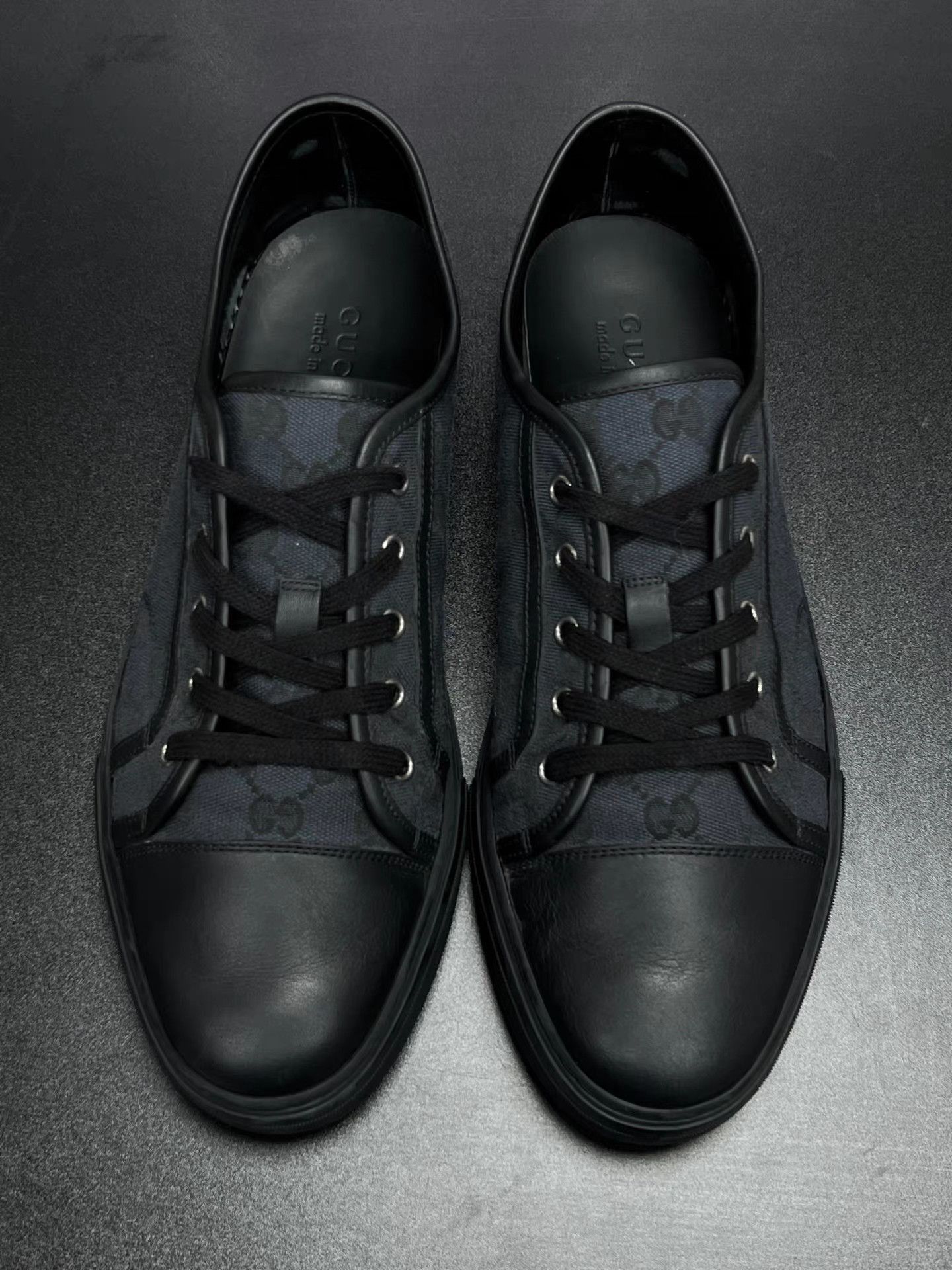 Gucci Black Low-Top Sneakers Size 12 Size US 12 / EU 45 - 3 Thumbnail