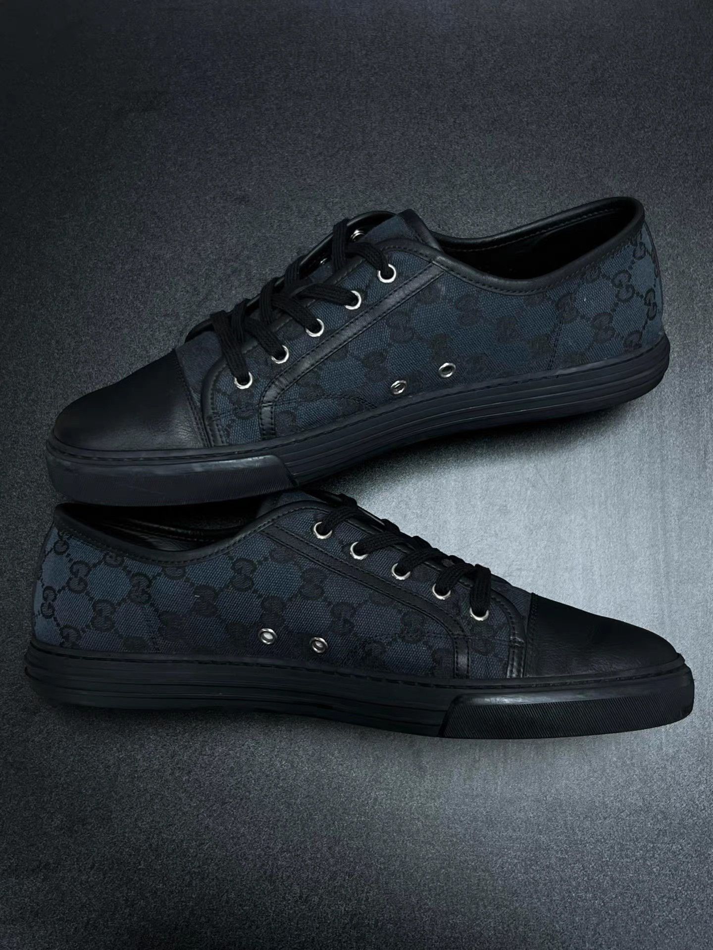 Gucci Black Low-Top Sneakers Size 12 Size US 12 / EU 45 - 6 Thumbnail