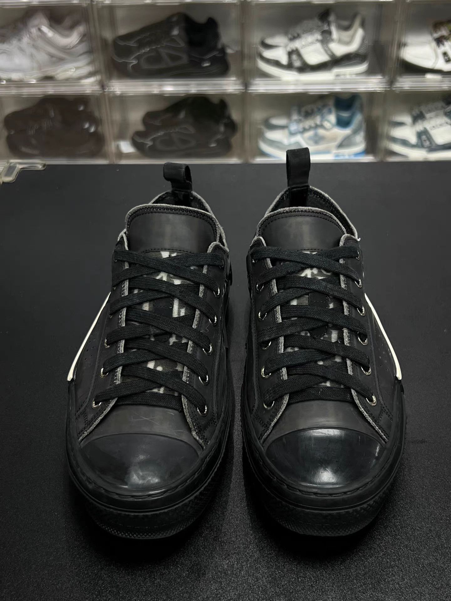 Dior Black Low-Top Sneakers with Pattern Size US 6.5 / EU 39-40 - 2 Thumbnail