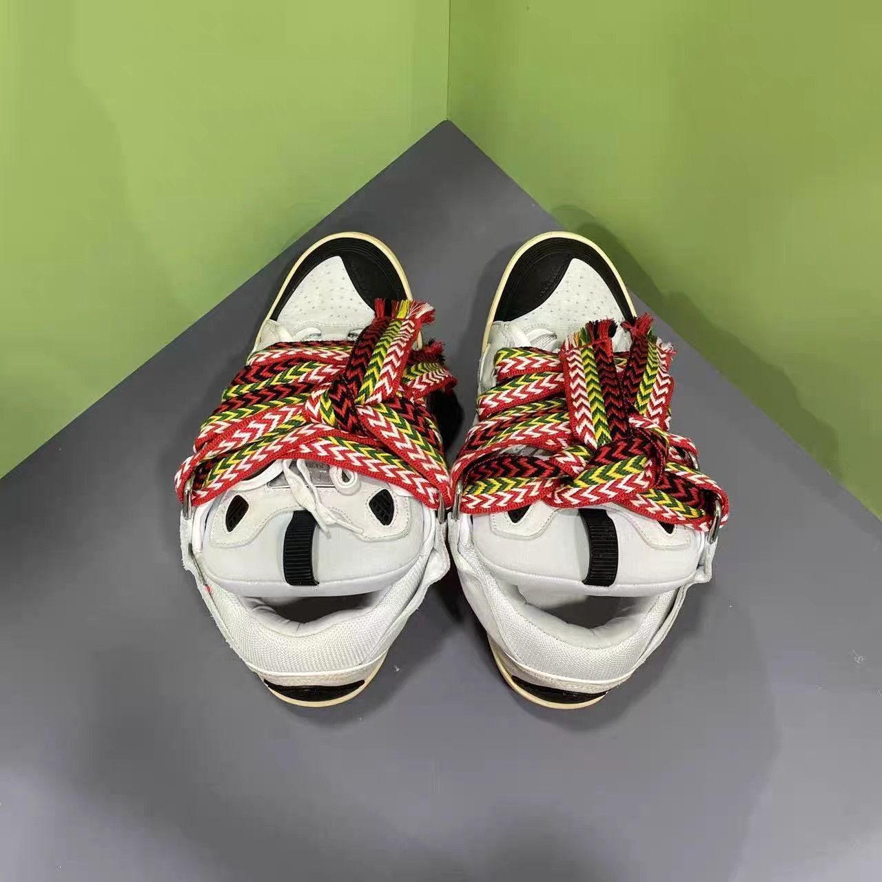 Lanvin White High-Top Sneakers with Patterned Laces Size US 11 / EU 44 - 7 Thumbnail