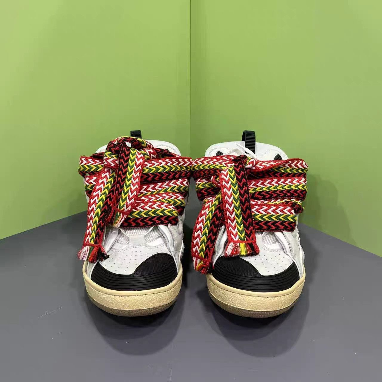 Lanvin White High-Top Sneakers with Patterned Laces Size US 11 / EU 44 - 2 Thumbnail