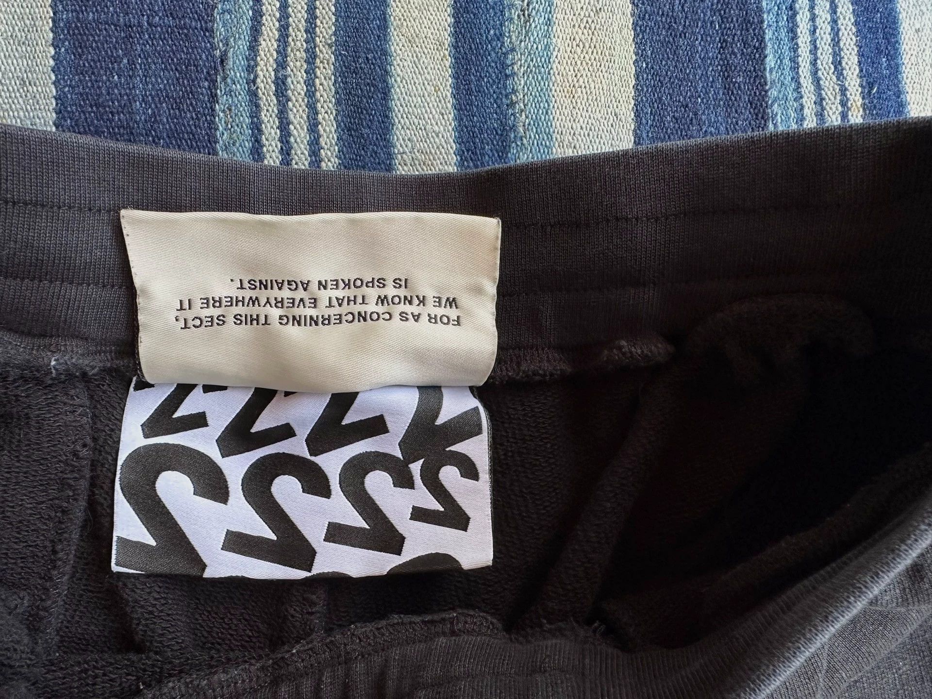 RRR-123 Black Drawstring Shorts with Number Print Size US 32 / EU 48 - 5 Thumbnail