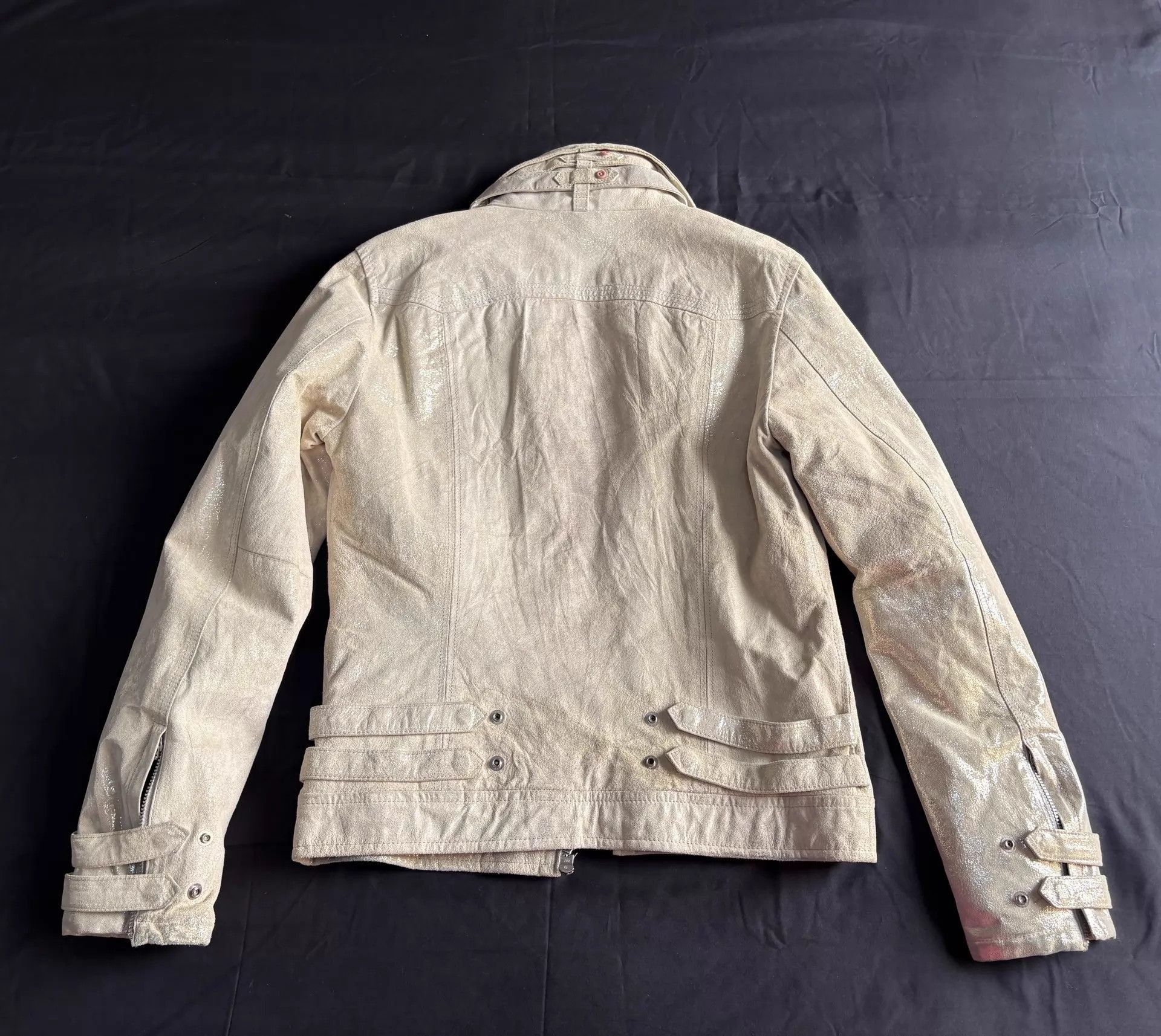 Tornado Mart Multi-Color Leather Biker Jacket Size US L / EU 52-54 / 3 - 5 Thumbnail