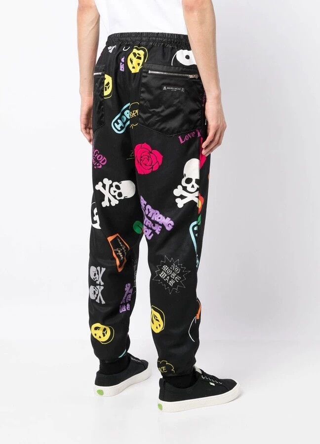 Mastermind Japan Black Graphic Print Casual Pants Size 34 Size US 34 / EU 50 - 9 Thumbnail