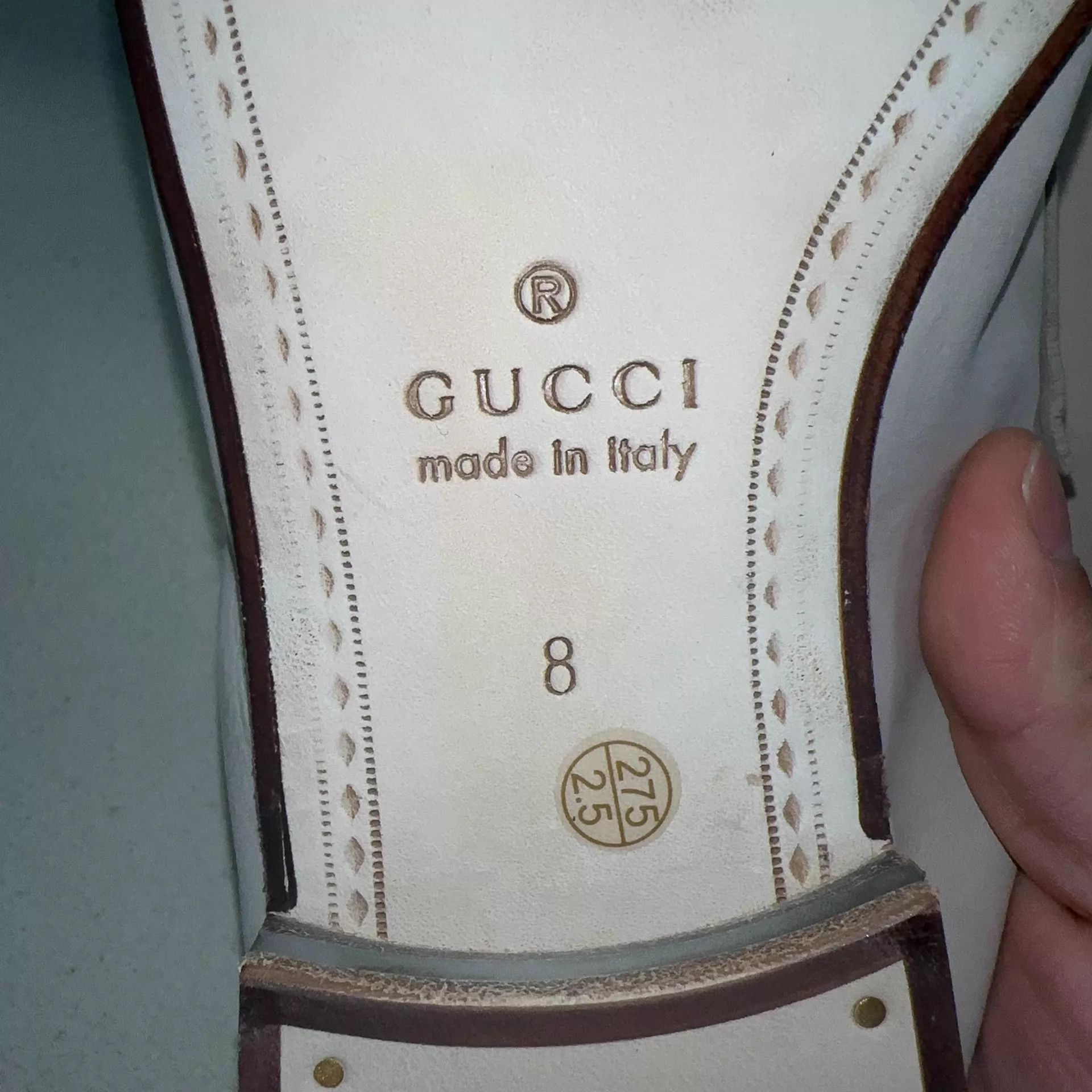 Gucci Beige Leather Slip-On Loafers Size 8 Size US 8 / EU 41 - 5 Thumbnail